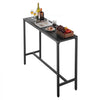 VEVOR Outdoor Bar Table, 47 x 15 in Patio Bar Table, Waterproof Top & Sturdy Metal Frame, Rectangle Counter Height Dining Tables, Outdoor Furniture for Balcony, Yard, Hot Tub, Poolside, Indoor