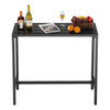 VEVOR Outdoor Bar Table, 47 x 15 in Patio Bar Table, Waterproof Top & Sturdy Metal Frame, Rectangle Counter Height Dining Tables, Outdoor Furniture for Balcony, Yard, Hot Tub, Poolside, Indoor