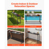 VEVOR Outdoor Bar Table, 63 x 15 in Patio Bar Table, Waterproof Top & Sturdy Metal Frame, Rectangle Counter Height Dining Tables, Outdoor Furniture for Balcony, Yard, Hot Tub, Poolside, Indoor