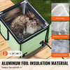 VEVOR Elevated Heated Cat House, Cuboid Kitty Shelter with Adjustable Temperature and Timer, 900D Oxford Cloth Foldable Cat Shelter with Heated Pad  for Winter to Stay Warm and Cozy, Green (Small)