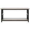 VEVOR 40" Farmhouse Coffee Table, Rectangle Coffee Table with Open Storage Compartment, Wooden Rustic Cocktail Table for Living Room, Bedroom, Apartment, Studio, Brown & Black