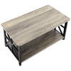 VEVOR 40" Farmhouse Coffee Table, Rectangle Coffee Table with Open Storage Compartment, Wooden Rustic Cocktail Table for Living Room, Bedroom, Apartment, Studio, Brown & Black