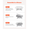 VEVOR Chafing Dish Buffet Set, 8 Qt 2 Pack, Stainless Steel Chafer with 2 Full Size Pans, Rectangle Catering Warmer Server with Lid Water Pan Stand Fuel Holder, for Weddings Parties Banquets, Silver