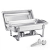VEVOR Chafing Dish Buffet Set, 8 Qt 2 Pack, Stainless Steel Chafer with 2 Full Size Pans, Rectangle Catering Warmer Server with Lid Water Pan Stand Fuel Holder, for Weddings Parties Banquets, Silver