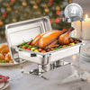 VEVOR Chafing Dish Buffet Set, 8 Qt 4 Pack, Stainless Steel Chafer with 4 Full Size Pans, Rectangle Catering Warmer Server with Lid Water Pan Stand Fuel Holder, for Weddings Parties Banquets, Silver