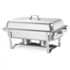 VEVOR Rectangle Chafing Dish, 9 Qt 6 Pack Stainless Steel Chafing Dish, Food Warmer Chafer Complete Set with Hollow Handle, 3 Food Tongs, Lid, Fuel Holder, Chafer Dishes for Banquet Party Wedding