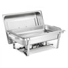 VEVOR Rectangle Chafing Dish, 9 Qt 6 Pack Stainless Steel Chafing Dish, Food Warmer Chafer Complete Set with Hollow Handle, 3 Food Tongs, Lid, Fuel Holder, Chafer Dishes for Banquet Party Wedding