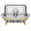 VEVOR 2 Packs Chafing Dishes for Buffet Set, 9QT Stainless Steel Chafer, for Banquet Party Wedding, Rectangle Buffet Server Warmer, 1 Full & 2 Half-Size Pans, Glass Lid, Fuel Holder, Tong, Glass Pad