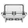 VEVOR 4 Packs Chafing Dishes for Buffet Set, 9QT Stainless Steel Chafer, for Banquet Party Wedding, Rectangle Buffet Server Warmer, 2 Full & 2 Half & 3 Third-Size Pans, Fuel Holder, Tong, Glass Pad