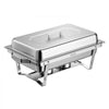 VEVOR 6 Packs Chafing Dishes for Buffet Set, 9QT Stainless Steel Chafer, for Banquet Party Wedding, Rectangle Buffet Server and Warmer, with 6 Full Size Pans, Fuel Holder, and Foldable Stand