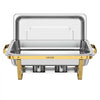 VEVOR 4 Packs Chafing Dishes for Buffet Set, 9QT Stainless Steel Chafer, for Banquet Party Wedding, Rectangle Buffet Server and Warmer, with 4 Full Size Pans, Fuel Holder, and Foldable Stand