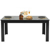 VEVOR Rectangle Dining Table, 63 inch Length Large Wood Tables for 4-6 Person, Modern Dinner Furniture, Conference Desk Supporting for 330LBS, for Home Kitchen Living Room, Black(Only Table)