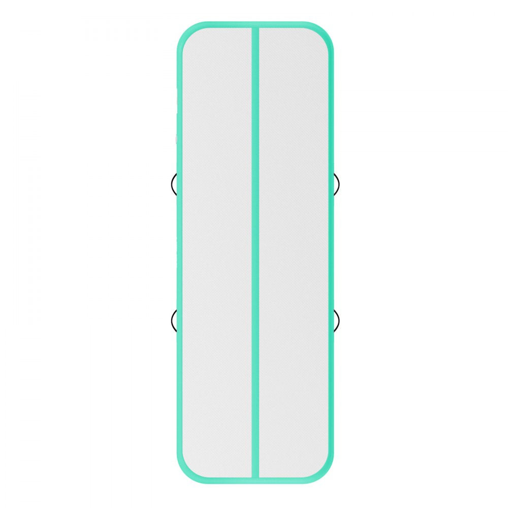 VEVOR Inflatable Gymnastics Air Mat 10 ft Training Mats w/ Electric Pump, 4 inches Thick Sturdy Tumble Track, Tumbling Mat for Home Use/Gym/Outdoor/Yoga/Cheerleading/Beach/Park/Water, Mint Green