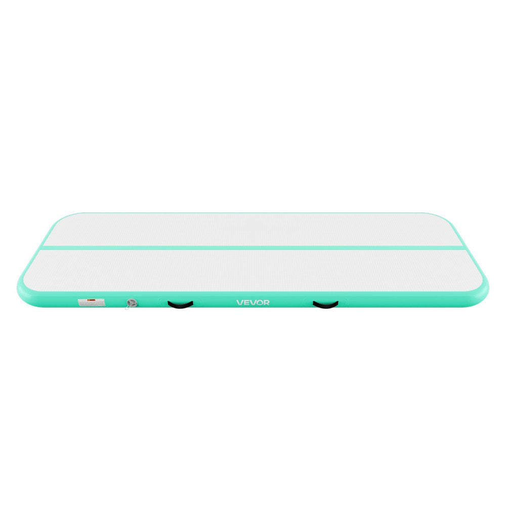 VEVOR Inflatable Gymnastics Air Mat 10 ft Training Mats w/ Electric Pump, 4 inches Thick Sturdy Tumble Track, Tumbling Mat for Home Use/Gym/Outdoor/Yoga/Cheerleading/Beach/Park/Water, Mint Green