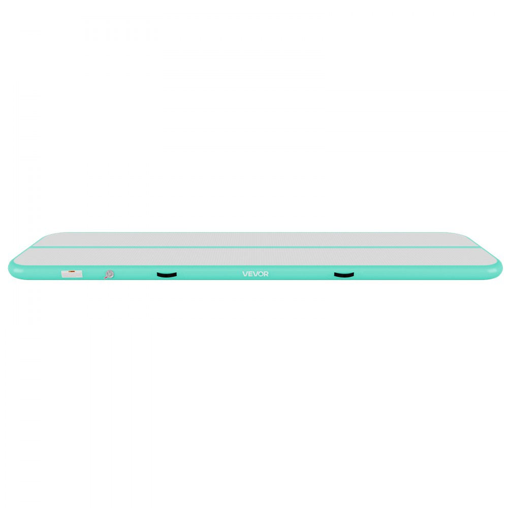 VEVOR Inflatable Gymnastics Air Mat 13 ft Training Mats w/ Electric Pump, 4 inches Thick Sturdy Tumble Track, Tumbling Mat for Home Use/Gym/Outdoor/Yoga/Cheerleading/Beach/Park/Water, Mint Green