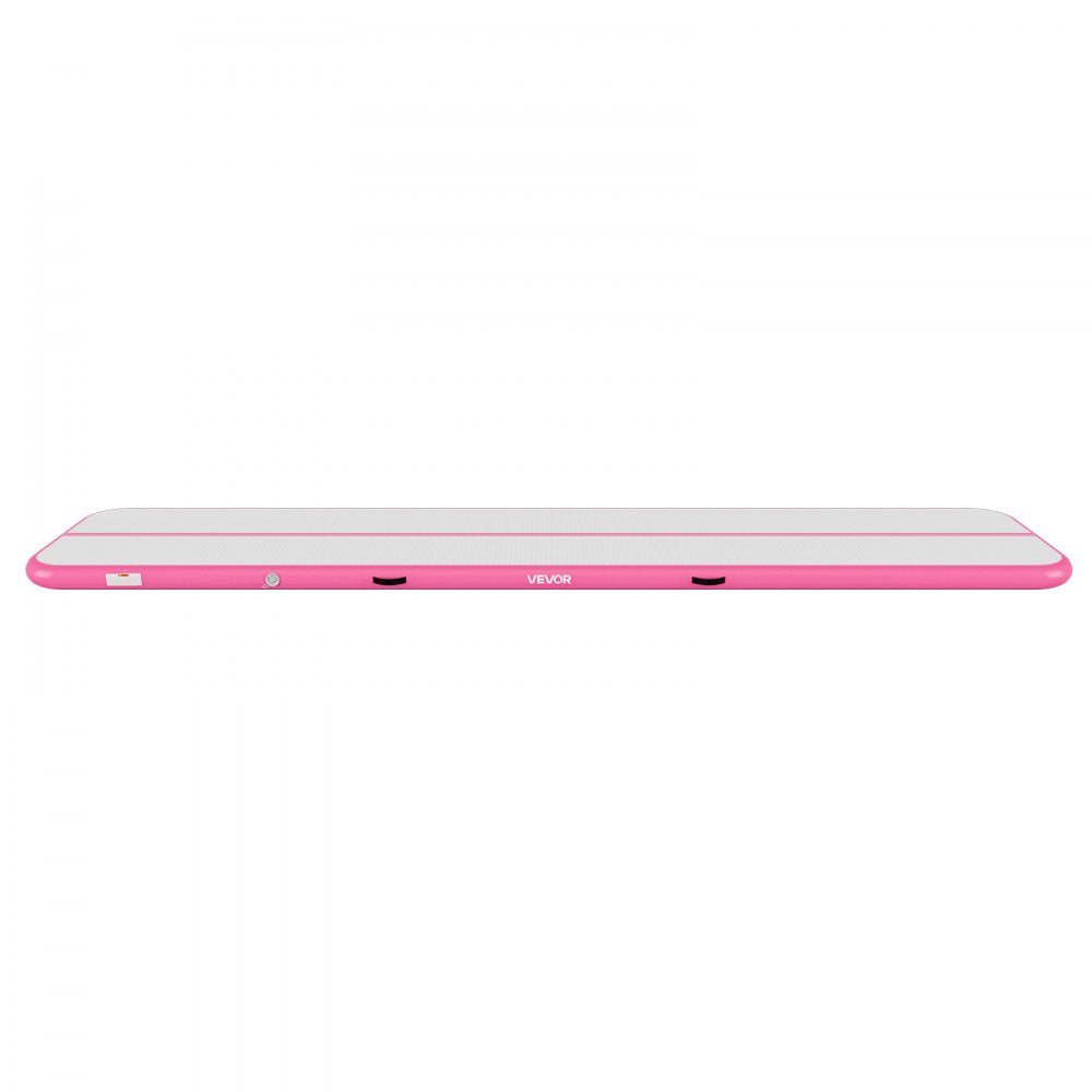 VEVOR Inflatable Gymnastics Air Mat 16.4 ft Training Mats w/ Electric Pump, 4 inches Thick Sturdy Tumble Track, Tumbling Mat for Home Use/Gym/Outdoor/Yoga/Cheerleading/Beach/Park/Water, Pink