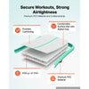 VEVOR Inflatable Gymnastics Air Mat 20 ft Training Mats w/ Electric Pump, 8 inches Thick Sturdy Tumble Track, Tumbling Mat for Home Use/Gym/Outdoor/Yoga/Cheerleading/Beach/Park/Water, Mint Green