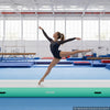 VEVOR Inflatable Gymnastics Air Mat 20 ft Training Mats w/ Electric Pump, 8 inches Thick Sturdy Tumble Track, Tumbling Mat for Home Use/Gym/Outdoor/Yoga/Cheerleading/Beach/Park/Water, Mint Green