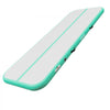 VEVOR Inflatable Gymnastics Air Mat with Air Barrel 10 ft Training Mats, 4 inches Thick Sturdy Tumble Track with Electric Pump, Tumbling Mat for Home Use/Gym/Outdoor/Yoga/Cheerleading, Mint Green