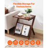VEVOR Rattan Coffee Table, Z-Shaped Rattan Woven Bamboo Coffee Table with Tempered Glass Top, 20” Modern Boho Storage Coffee Table with Natural Bamboo Legs, for Living Room, Bedroom & Small Spaces