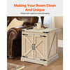 VEVOR Farmhouse End Table, Rectangle PE Rattan Woven Wood Coffee Table, 24-Inch Modern Boho Style Storage Coffee Table with Retro Metal Hinges, for Living Room, Bedroom & Small Spaces