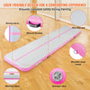 VEVOR Gymnastics Air Mat, 4 inch Thickness Inflatable Gymnastics Tumbling Mat, Tumble Track with Electric Pump, Training Mats for Home Use/Gym/Yoga/Cheerleading/Beach/Park/Water, 13 ft, Pink