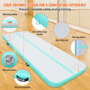 VEVOR Gymnastics Air Mat, 4 inch Thickness Inflatable Gymnastics Tumbling Mat, Tumble Track with Electric Pump, Training Mats for Home Use/Gym/Yoga/Cheerleading/Beach/Park/Water, 10 ft, Mint Green