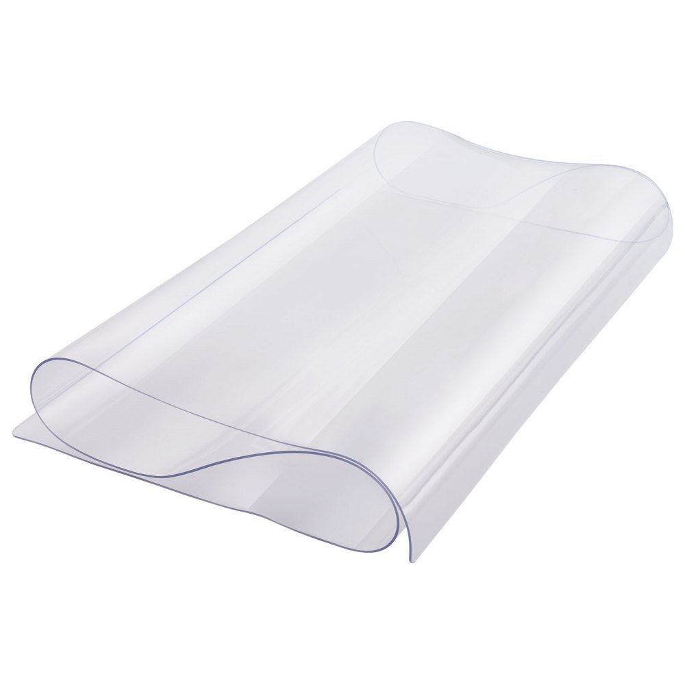VEVOR Plastic Table Cover, 14 x 24 Inch 1.5 mm Thick Clear Table Protector, Rectangle PVC Desk Mat, Waterproof & Easy Cleaning Desk Pad Tablecloth, for Office Dresser Dining Room Table Night Stand