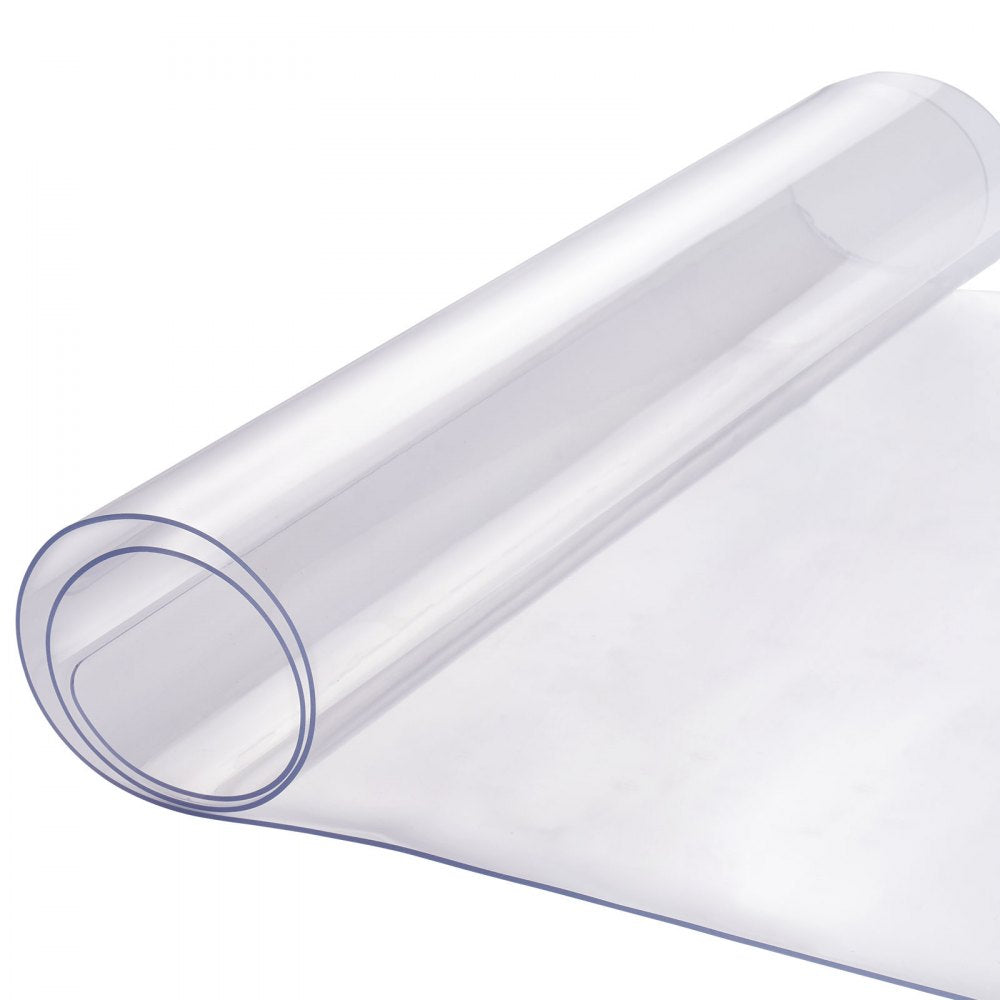 VEVOR Plastic Table Cover, 14 x 24 Inch 1.5 mm Thick Clear Table Protector, Rectangle PVC Desk Mat, Waterproof & Easy Cleaning Desk Pad Tablecloth, for Office Dresser Dining Room Table Night Stand