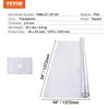 VEVOR Plastic Table Cover, 54 x 54 Inch 2.0 mm Thick Clear Table Protector, Square PVC Desk Mat, Waterproof & Easy Cleaning Desk Pad Tablecloth, for Office Dresser Dining Room Table Night Stand