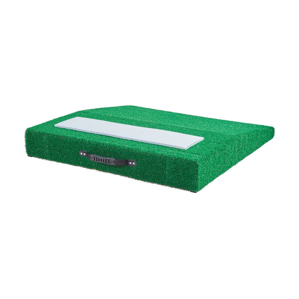 VEVOR Pitching Mound, Portable Baseball Pitcher's Mound, 31 in Indoor Outdoor Pitching Practice and Training Equipment, Softball Pitching Aids with Antifade Turf, Pitching Rubber, Carry Handle