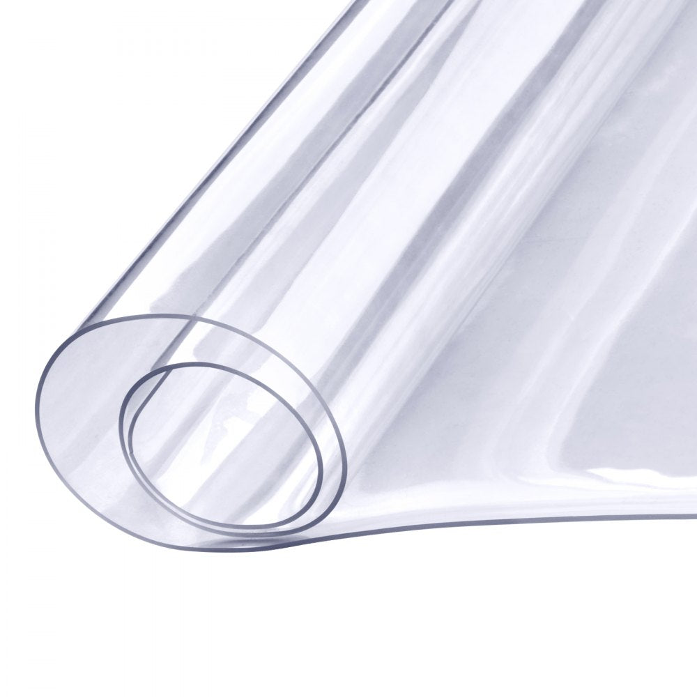 VEVOR Clear Table Cover Protector, 18" x 36" Rectangle Table Cover, 1.5 mm Thick PVC Plastic Tablecloth, Waterproof Desktop Protector for Writing Desk, Coffee Table, Dining Room Table