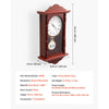 VEVOR Grandfather Clock, 18 in Classic Vintage Pendulum Clock, Pine Wood & MDF Wall Clocks with Quartz Movement and Quiet Design, for Living Room, Bedroom, Home Decor, and Gift (Cherry Tone Finish)