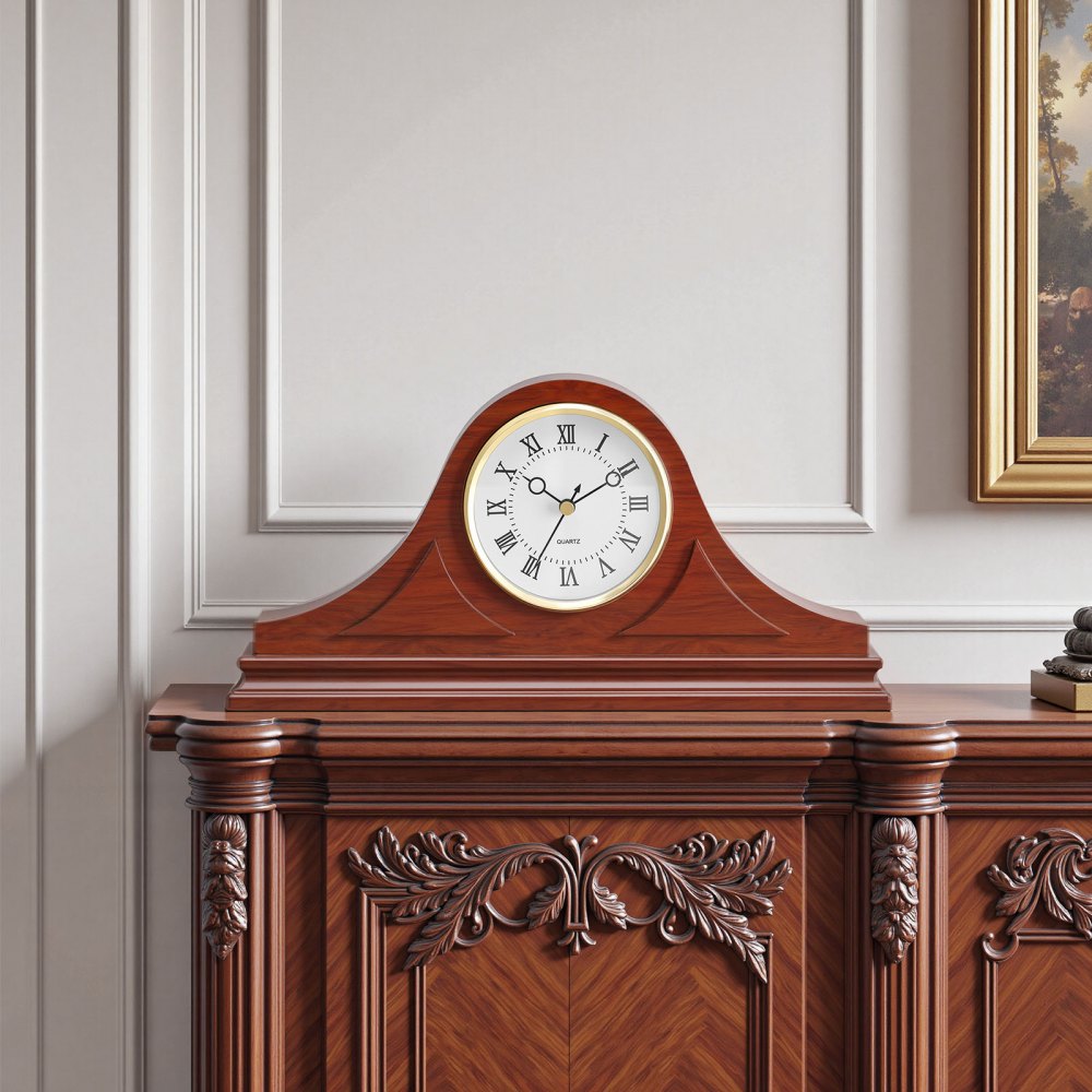 VEVOR Grandfather Clock, 6.4 in Classic Vintage Grandfather Clock, MDF Mantel Clocks with Built-In Quartz Movement and Quiet Design, for Living Room, Bedroom, Home Decor & Gift (Cherry Tone Finish)
