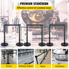 VEVOR Crowd Control Stanchions, 6-Pack Crowd Control Barriers with 3PCS 6.5FT Retractable Belt, Stanchion Posts Queue Pole for Crowd Control Barriers, Easy Assembly
