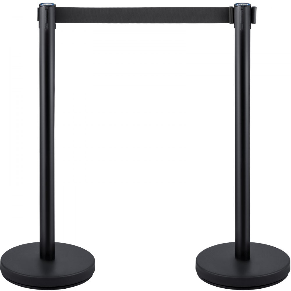 VEVOR Crowd Control Stanchions, 6-Pack Crowd Control Barriers with 3PCS 6.5FT Retractable Belt, Stanchion Posts Queue Pole for Crowd Control Barriers, Easy Assembly