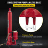 VEVOR Hydraulic/Pneumatic Long Ram Jack, 8 Tons/17363 lbs Capacity, with Single Piston Pump and Clevis Base, Manual Cherry Picker with Handle, for Garage/Shop Cranes, Engine Lift Hoist, Red