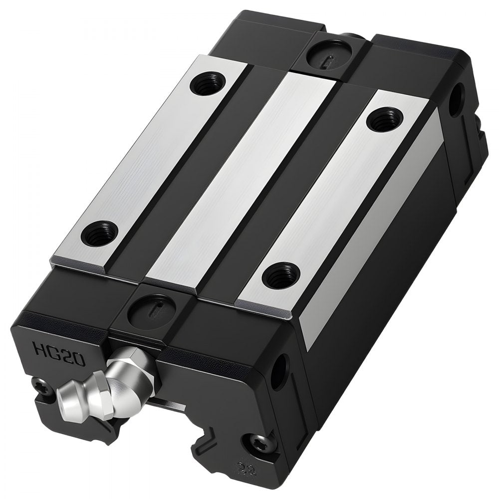 VEVOR Linear Rail Guide Kit, HGR20, 2PCS 600 mm (23.62 inch) Linear Rails and 1PCS Ball Screw, 4PCS Slide Blocks, with BF12/BK12 End Support, Coupling, and Nut Housing, for DIY CNC Routers Lathes