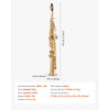 VEVOR Straight Soprano Saxophone, B Flat, Brass Saxophone Beginner Kit with Carrying Case, Mouthpiece, Cleaning Cloth Rod, Gloves, Neck Strap, 23 Keys Soprano Sax Kit, for Beginners Students, Gold