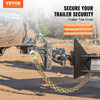 VEVOR G80 Transport Binder Chain, 3/8" x 2.9' 2-Pack Tow Chain with Clevis Snap Hook, 7100 lbs Safe Working Load, Heavy Duty Logging Chain for Transporting Towing Truck Tie Down Binding Equipment