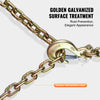 VEVOR G80 Transport Binder Chain, 3/8" x 2.9' 2-Pack Tow Chain with Clevis Snap Hook, 7100 lbs Safe Working Load, Heavy Duty Logging Chain for Transporting Towing Truck Tie Down Binding Equipment