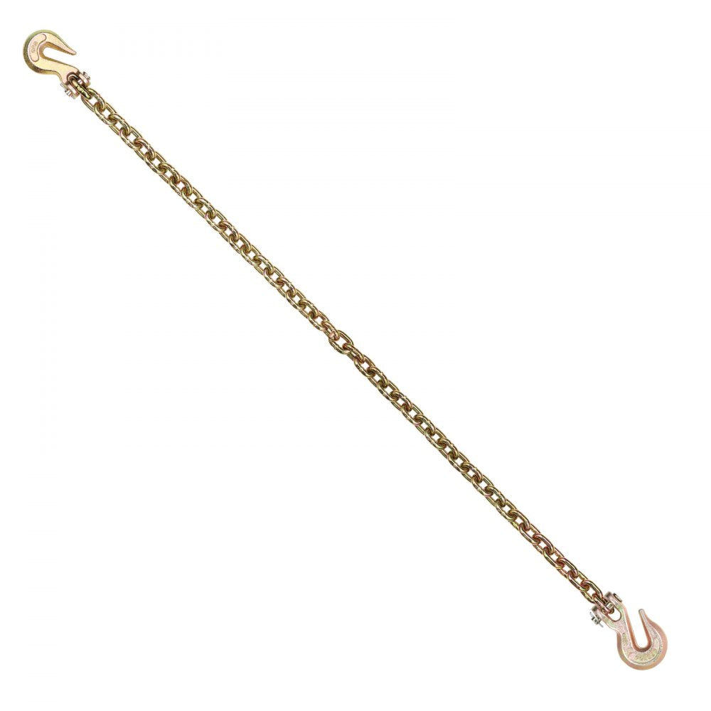VEVOR G80 Transport Binder Chain, 5/16" x 10.3' Tow Chain with Clevis Grab Hooks, 4900 lbs Safe Working Load, Heavy Duty Trailer Logging Chain for Transporting Towing Truck Tie Down Binding Equipment