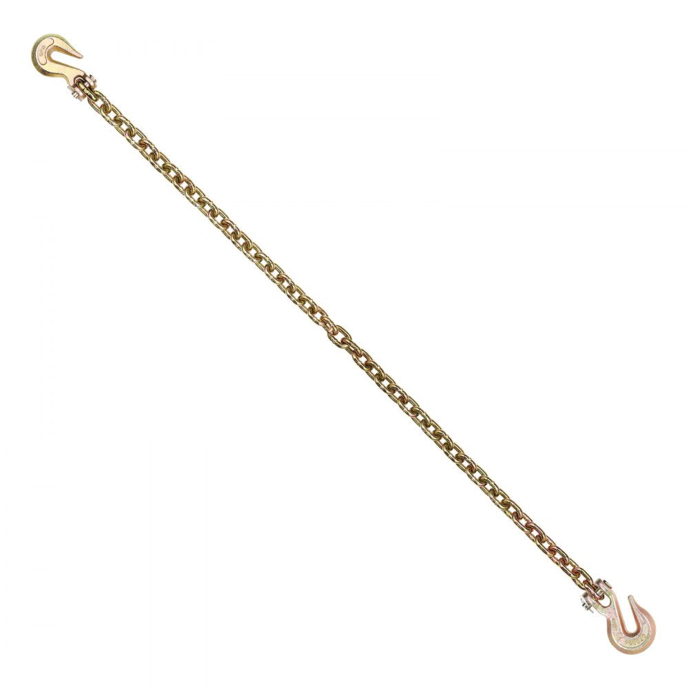 VEVOR G80 Transport Binder Chain, 5/16" x 9.84' 2-Pack Tow Chain with Clevis Grab Hooks, 4900 lbs Safe Working Load, Heavy Duty Logging Chain for Transporting Towing Truck Tie Down Binding Equipment