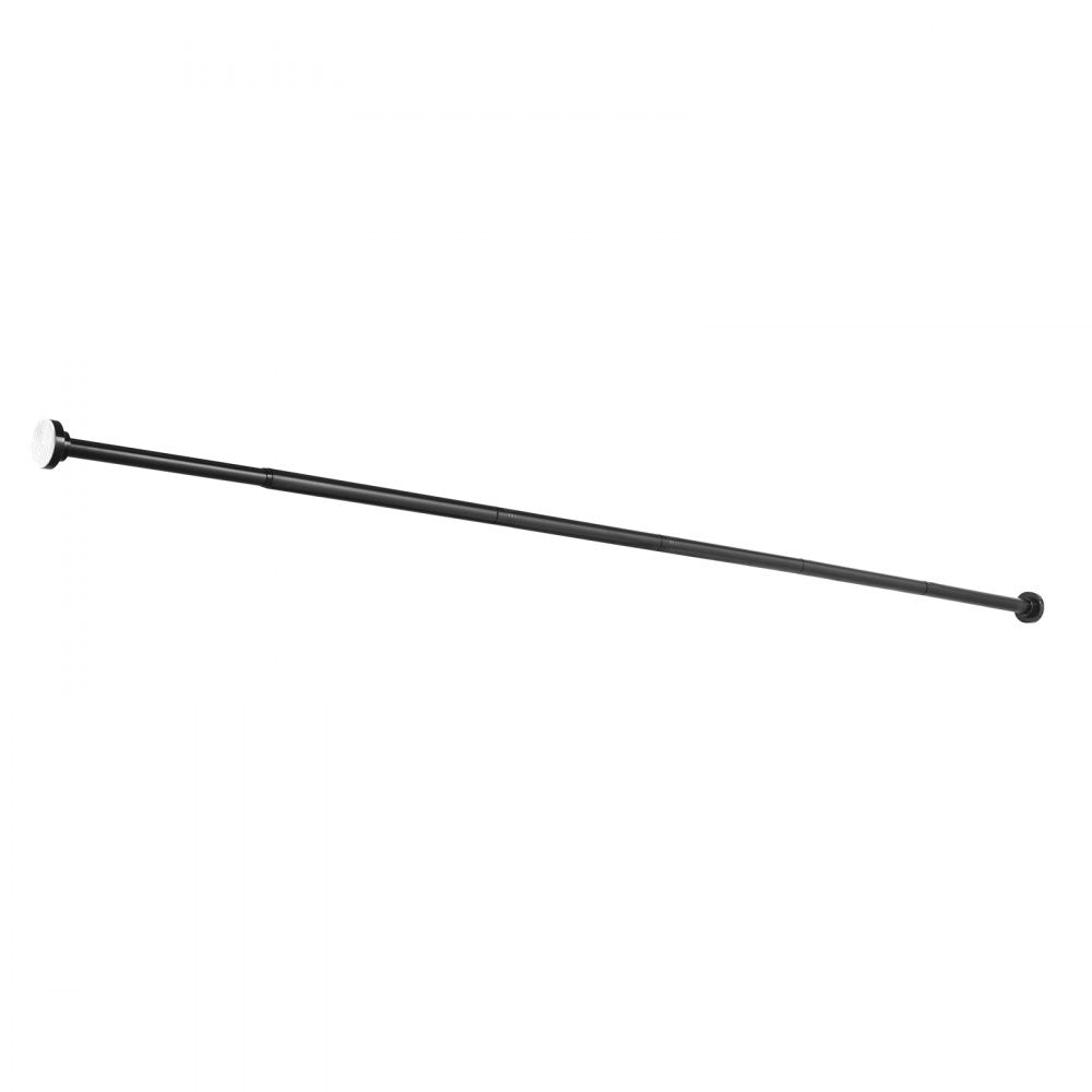 VEVOR Shower Curtain Rod, 28-76 Inches, 1 Inch Diameter, Adjustable Spring Tension Stainless Steel Telescoping Rod with Holders, No Drilling Non-Slip for Bathroom, Closet, Window, Room Divider, Black