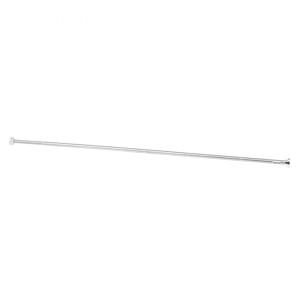 VEVOR Shower Curtain Rod, 28-76 Inches, 1 Inch Diameter Adjustable Spring Tension Stainless Steel Telescoping Rod with Holders, No Drilling Non-Slip for Bathroom, Closet, Window, Room Divider, Silver
