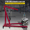 VEVOR Hydraulic Long Ram Jack, 3 Tons/6600 lbs Capacity, with Single Piston Pump and Clevis Base, Manual Cherry Picker with Handle, for Garage/Shop Cranes, Engine Lift Hoist, Black
