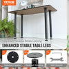 VEVOR 28 Inch Adjustable Desk Legs, Reinforced Steel Office Table Furniture legs Set of 4 for DIY, 1200 lbs Load Capacity Heavy Duty Desk Legs, Quick Instalation Legs with Adjustable Foot Cup Black
