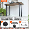 VEVOR 30 Inch Adjustable Desk Legs, Reinforced Steel Office Table Furniture legs Set of 4 for DIY, 1200 lbs Load Capacity Heavy Duty Desk Legs, Quick Instalation Legs with Adjustable Foot Cup Black