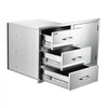 VEVOR Outdoor Kitchen Drawer Combo, 38"W x 23"H x 20"D, 3 Drawers Storage, for BBQ Island Storage, Patio Bars and Grill Station, with Handle, Built-In BBQ Island Drawers Organize Cookware Accessories