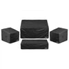 VEVOR Patio Furniture Cover 4-Piece Set, 420D Heavy Duty Waterproof Outdoor Dining Table and Chairs Cover Set, Lawn Patio Furniture Covers for Outdoor Sofa, Couch, Chairs, Coffee Table, Black